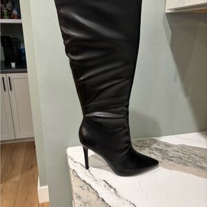 INC International Concepts Black thigh-high boots with Stiletto Heel